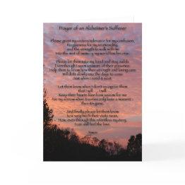 Small Prayer Of Alzheimer's Sufferer Invitations Front View