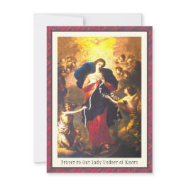 Small Prayer Our Lady Undoer Knots Blessed Virgin Mary C Invitations Front View