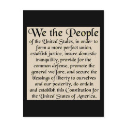 Small Preamble To The Constitution Of The United States Postinvitations Front View