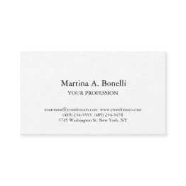 Small Premium Thick Unique Elegant Plain Simple Special Business Invitations Front View