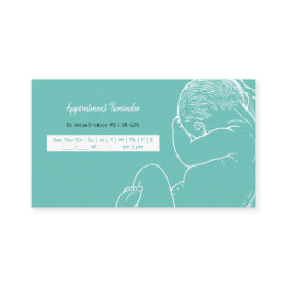 Small Prenatal Visit Checkup Simple Birthing Baby Ob Appointment Invitations Front View