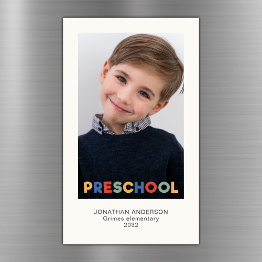 Small Preschool Keepsake Photo Magnet Front View