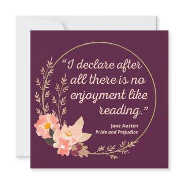 pride and prejudice quote iii - cute style invitation