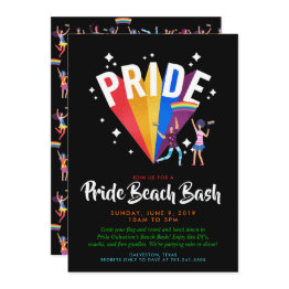 Small Pride Party Invitation | Pride Front View