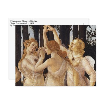 primavera, three graces by sandro botticelli postinvitations