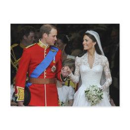 Small Prince William And Kate Middleton's Wedding Postinvitations Front View