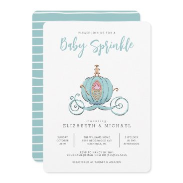 princess cinderella carriage | girl baby sprinkle invitation