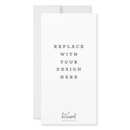 Small Print Order 4 X 8 Inch Portrait Vertical Tall Invitations Front View