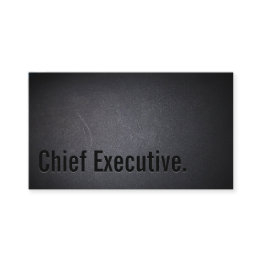 Small Professional Chief Executive Dark Business Invitations Front View