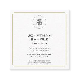 Small Professional Elegant Simple Gold Template Modern Square Business Invitations Front View
