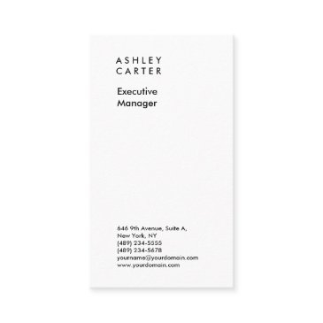professional elegant white plain minimalist modern business invitations