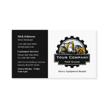 professional heavy equipment repair company business invitations
