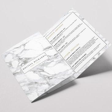 professional luxe minimalist white marble brochure
