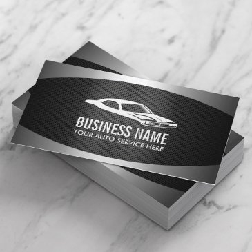 professional metal background car automotive business invitations