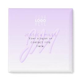 Small Professional Name & Slogan Template | Light Purple Magnet Front View