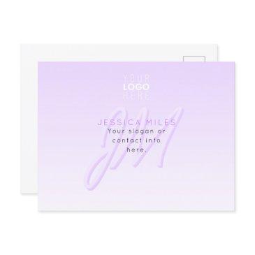 professional name & slogan template | light purple postinvitations