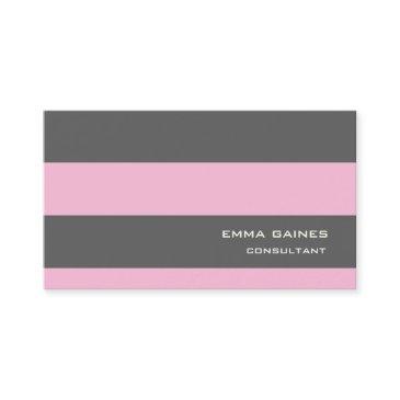 professional pink grey stripes trendy style business invitations