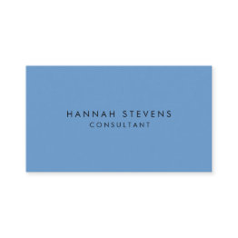 Small Professional Plain Modern Minimalist Greyish Blue Business Invitations Front View