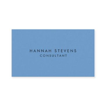 professional plain modern minimalist greyish blue business invitations