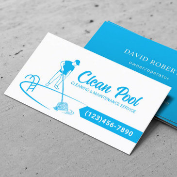 professional pool cleaning & maintenance service business invitations