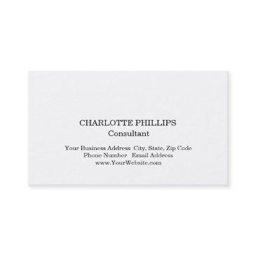professional white minimalist plain business invitations