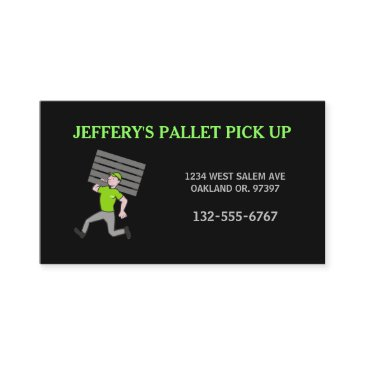 professional wood pallet cartoon guy business invitations