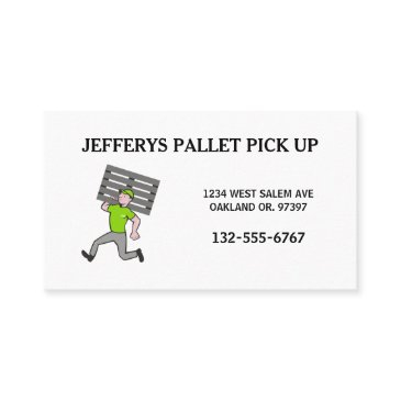 professional wood pallet cartoon guy business invitations