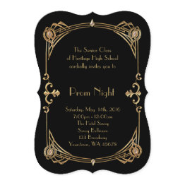 Small Prom Night Empire Style Invitation Front View