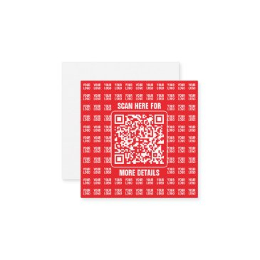 promotional qr code (editable) with logo pattern note invitations