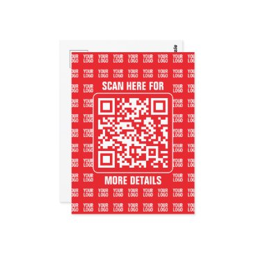 promotional qr code (editable) with logo pattern postinvitations