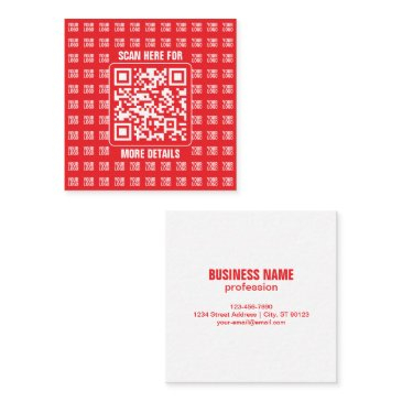 promotional qr code (editable) with logo pattern square business invitations
