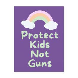 Small Protect Kids Not Guns Word Art Postinvitations Front View