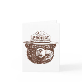 Small Protect Our Parks Bear Graphic National Park Funny Invitations Front View