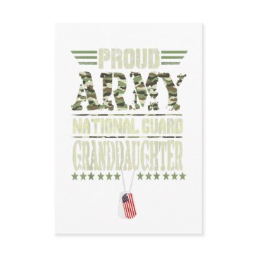 proud army national guard granddaughter dog tags rsvp invitations
