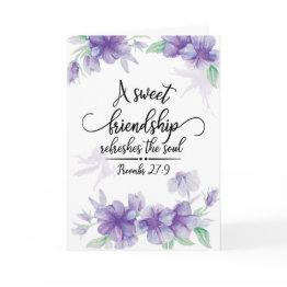 Small Proverbs 27:9 Sweet Friendship Refreshes The Soul Invitations Front View