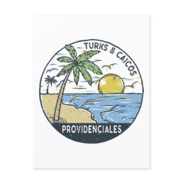 Small Providenciales Turks And Caicos Vintage Postinvitations Front View