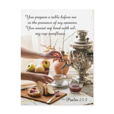 psalm 23:5 you prepare a table before me, bible postinvitations