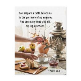 Small Psalm 23:5 You Prepare A Table Before Me Postinvitations Front View