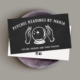 Small Psychic Medium Crystal Ball Business Invitations Front View