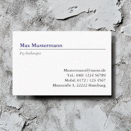 Small Psychotherapy Business Invitations Front View