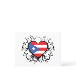 Small Puero Rico Flag Boricua Cute Simple Postinvitations Front View