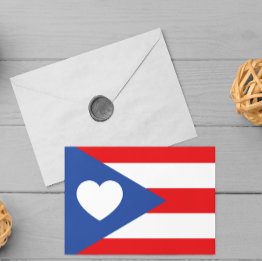 Small Puerto Rico Flag Postinvitations Front View