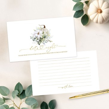 pumpkin greenery bridal shower date night invitations