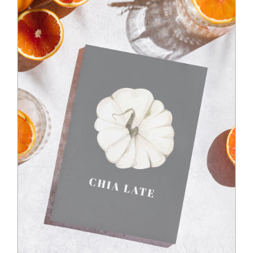 pumpkin spice watercolor pumpkin| white & grey holiday invitations