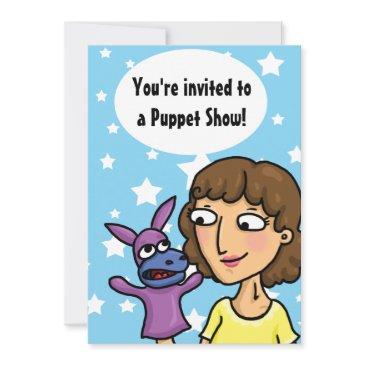puppet show party invitation