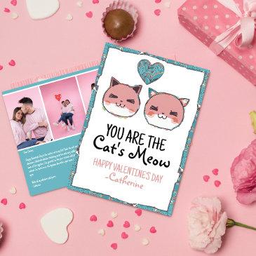 purr-fect love cat's meow valentine's day holiday invitations
