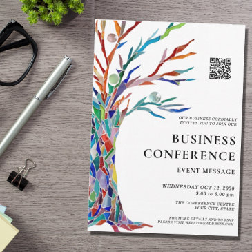 qr code business conference invitation