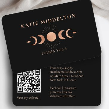 qr code- moon yoga reiki wellness business invitations