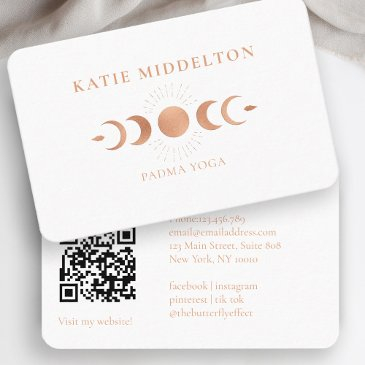 qr code- moon yoga reiki wellness business invitations