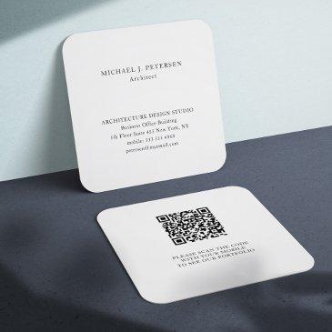 qr code simple minimalist professional template square business invitations